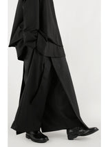 Asymmetrical design loose casual wide-leg culottes