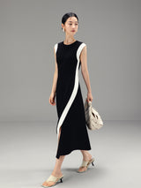 Pima cotton high-quality stitching slim dress