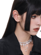 Tassel star stacked ear clip