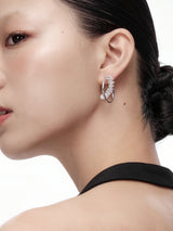 Shiny zircon beard earring