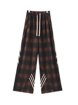 Casual plaid wide-leg pants