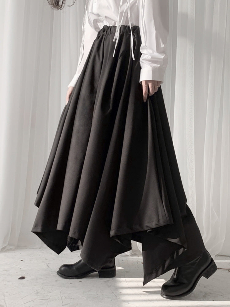 Female niche irregular skirt pants loose fit