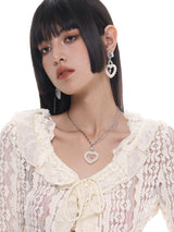 Cream love pearl premium Necklace