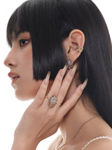 Vintage high-end wrinkled ear cuffs