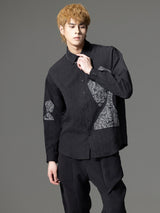 New jacquard long sleeve shirt