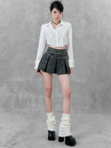 High-waisted chain retro skirt