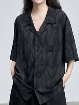 Niche embossed dark pattern shirt