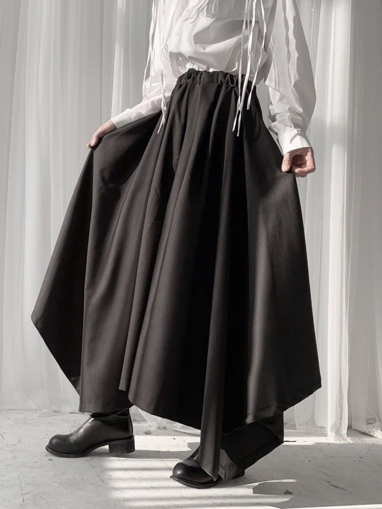 Female niche irregular skirt pants loose fit