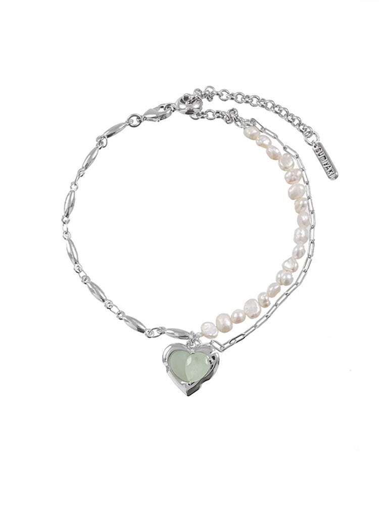 Green heart series bracelet