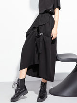 Drawn-out two-wear A-line skirt