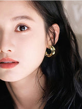 C-shaped earrings