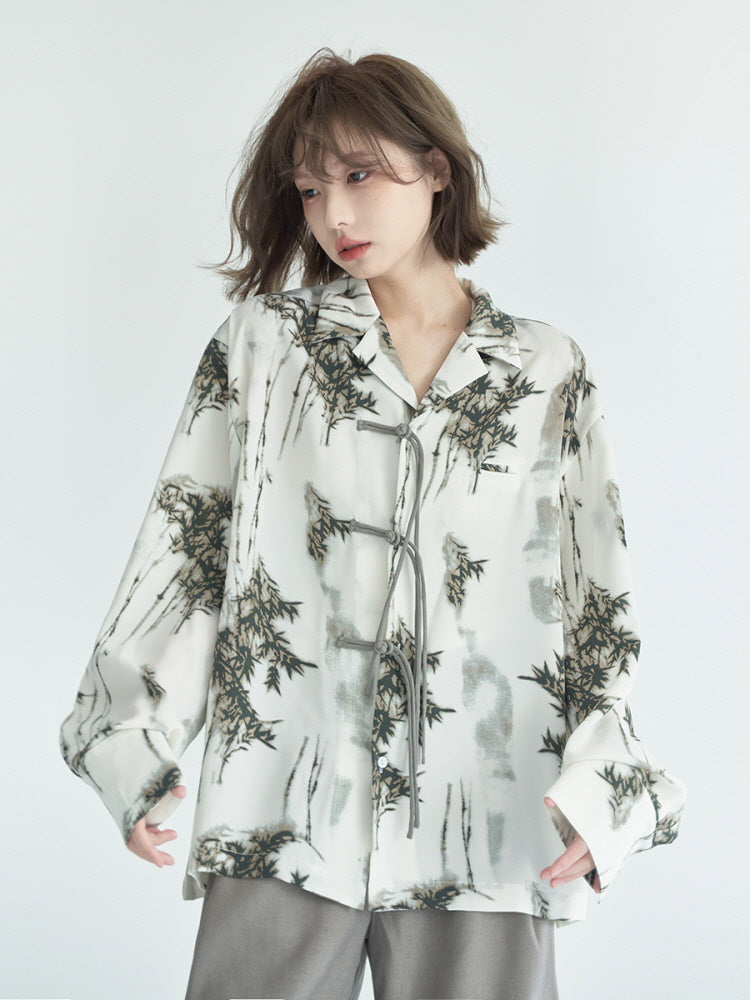 Full print bamboo long sleeve shirt