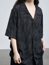 Niche embossed dark pattern shirt