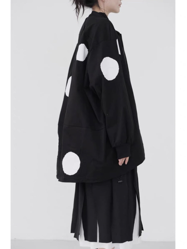 Dark original large poka dot cape Jacket