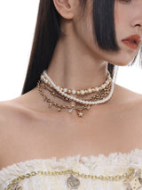 Baroque multi-layer pearl necklace