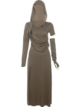 Hooded thin & long tide dress