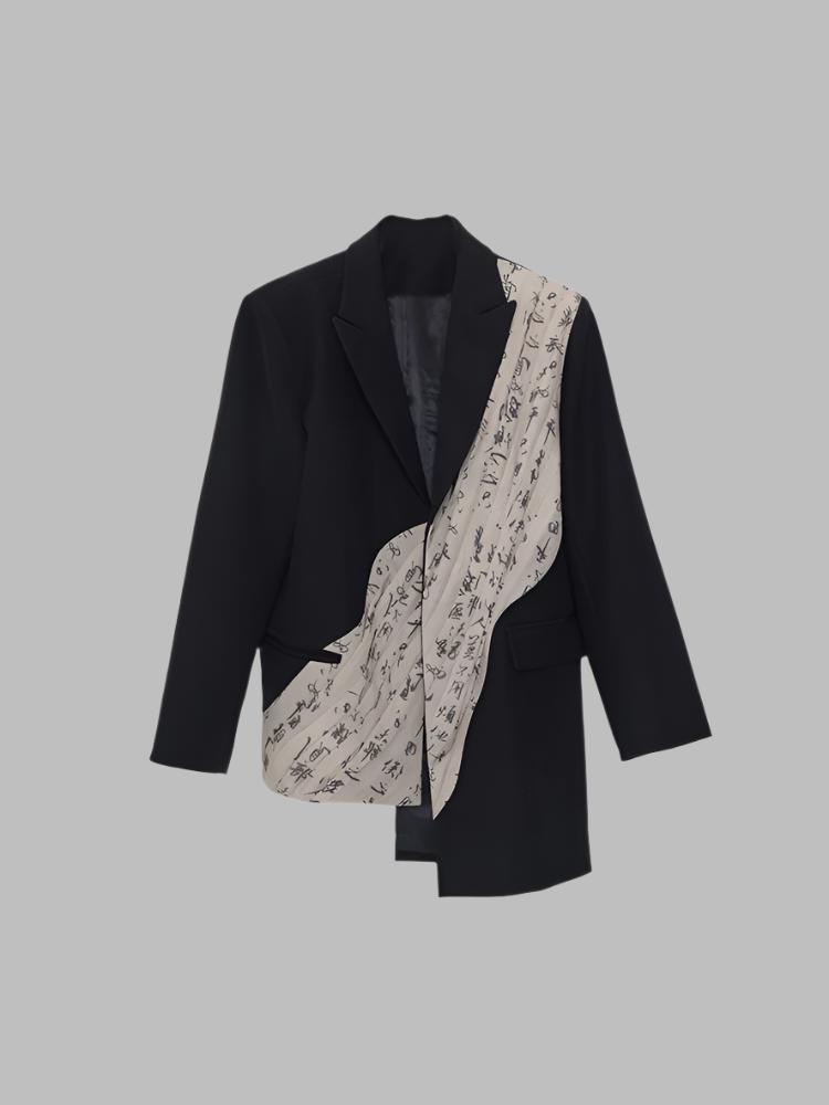 Casual calligraphy blazer