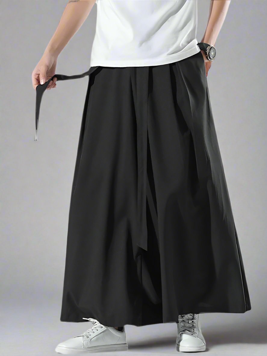 Ice silk big wide-leg loose straight pants