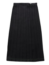 Showa style taisho pure color pleated skirt