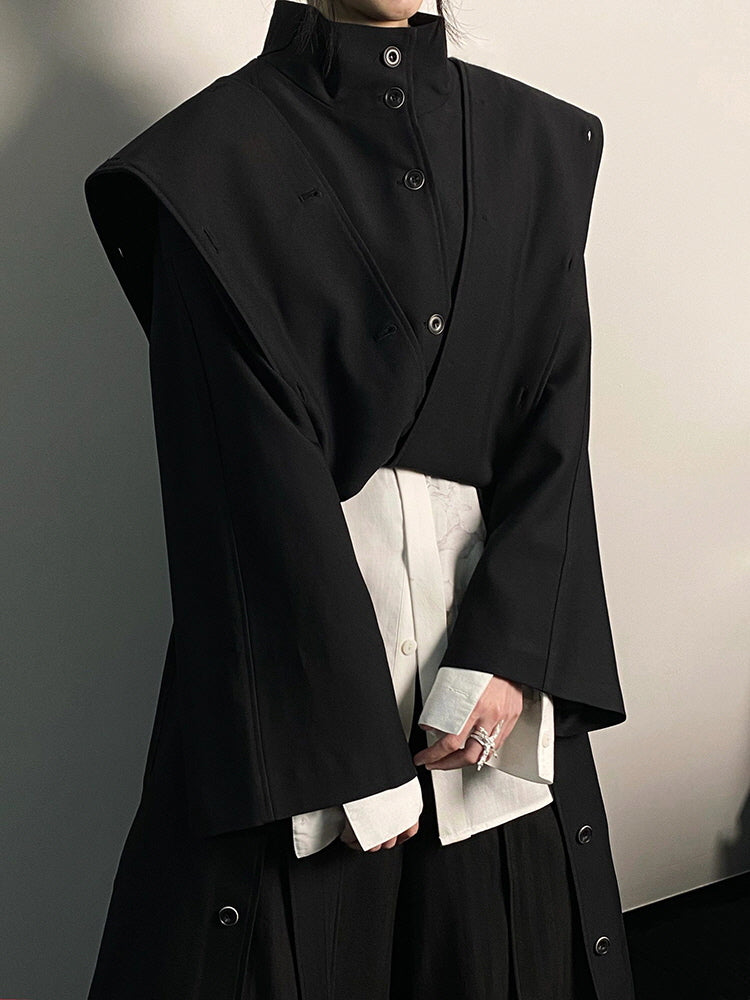 Hepburn style drape loose coat