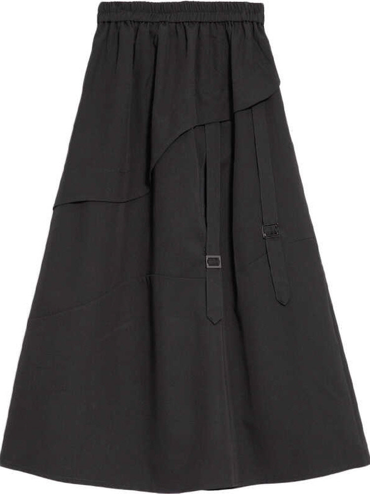 Drawn-out two-wear A-line skirt