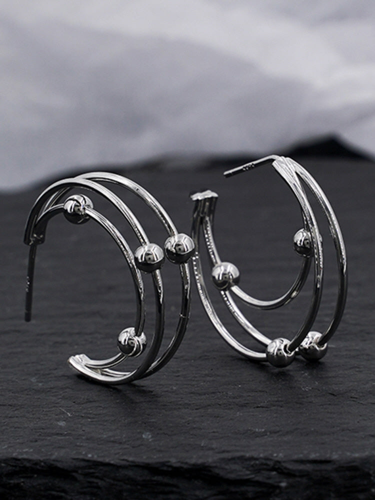 New tide hypoallergenic circle earrings