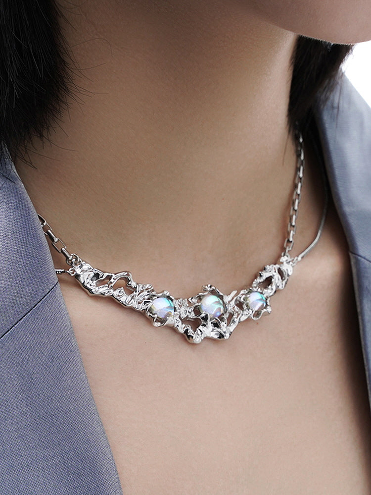 Lunar eclipse high-end multi-layer clavicle chain