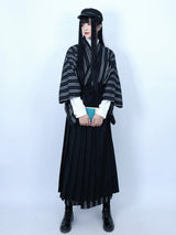 Showa style taisho pure color pleated skirt