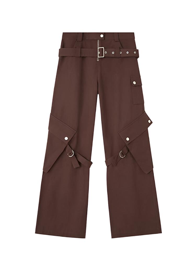 Double belt cargo pants