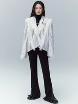 Two-tone cloud velvet jacket