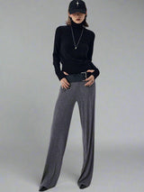 Waistless loose drape wide-leg pants