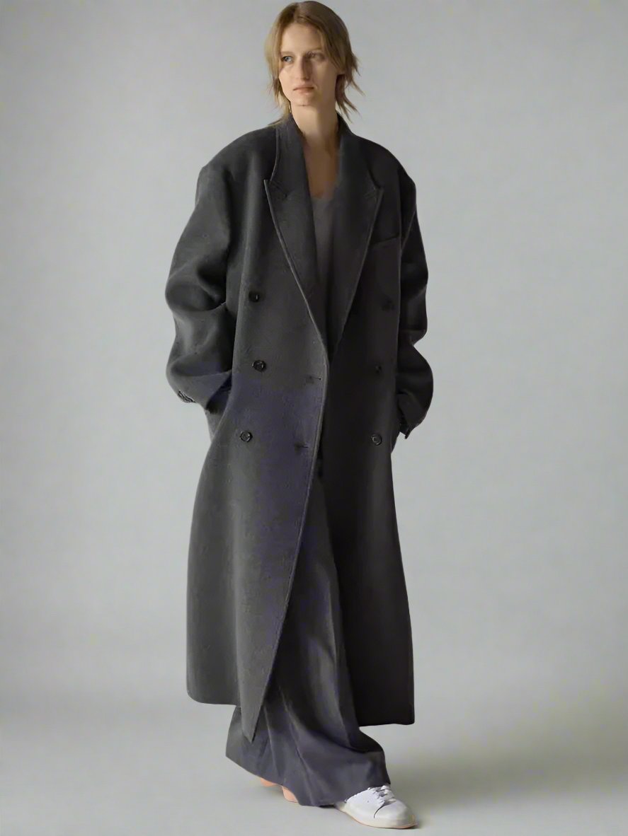 Minimalist wool overcoat for Women