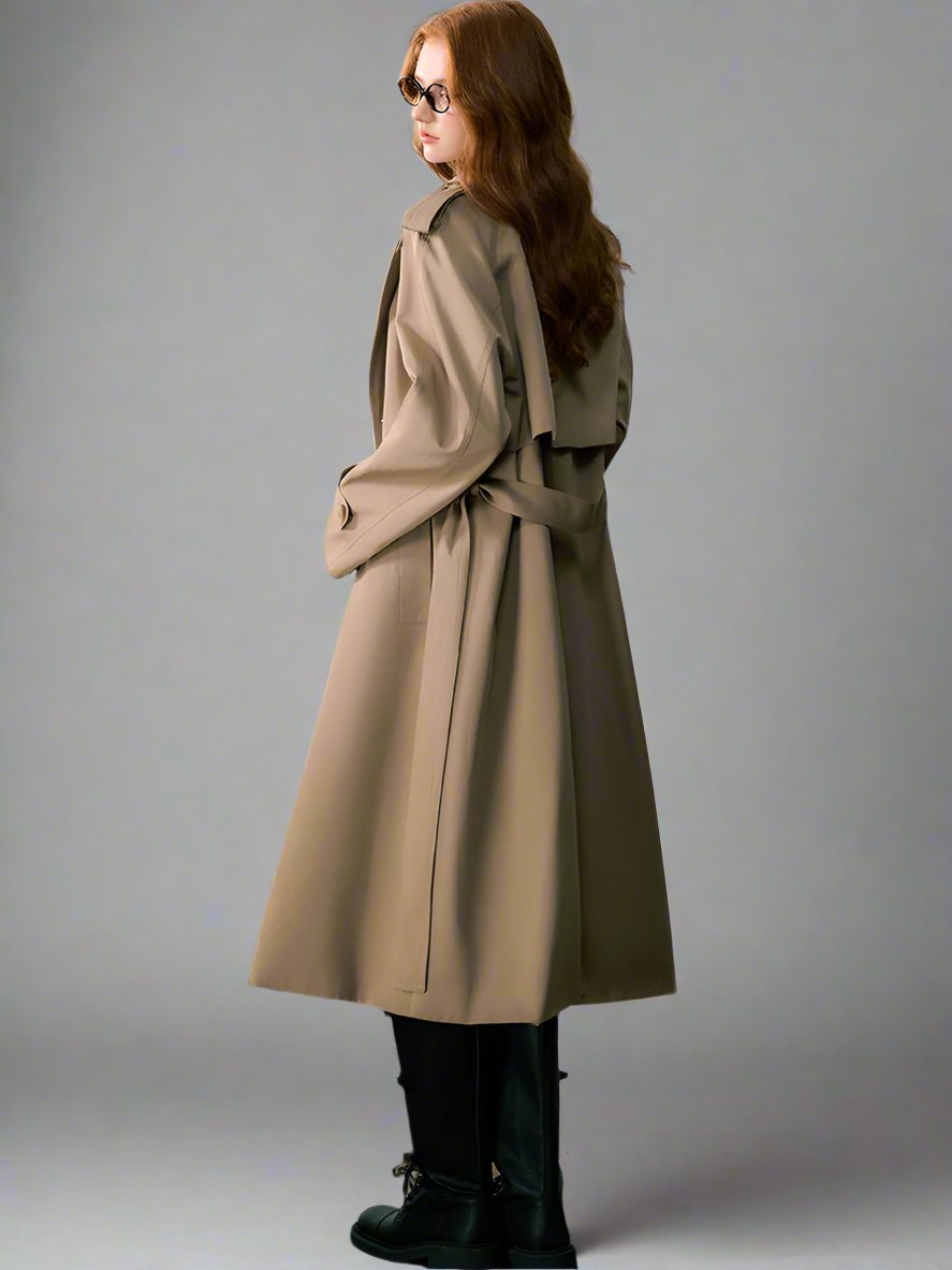 Double-breasted trench coat