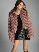 Gradient eco-friendly fur Jacket