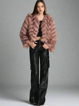 Gradient eco-friendly fur Jacket