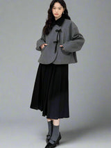 Block lapel short coat