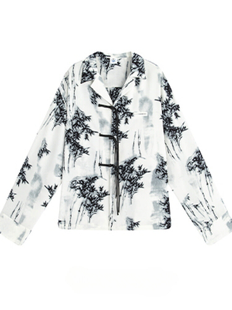 Full print bamboo long sleeve shirt