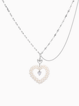 Cream love pearl premium Necklace