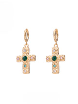 Cross Earrings Retro Vintage Style