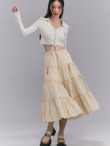 A-line pleated skirt