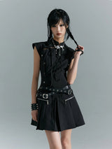 Punk vintage hollowed out  qipao dress