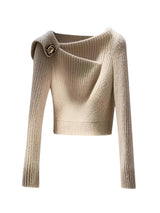 Long-sleeved waist slim knitwear