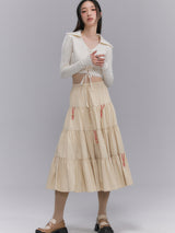 A-line pleated skirt