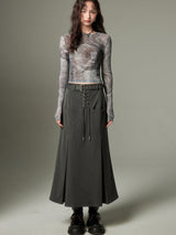 Figure-flattering A-line skirt