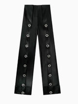 Straight-leg leather pants