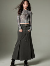 Figure-flattering A-line skirt