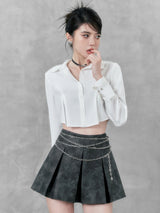 High-waisted chain retro skirt