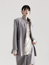 Chinese style stand-up collar blazer