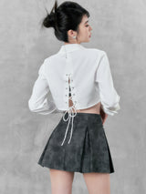 High-waisted chain retro skirt