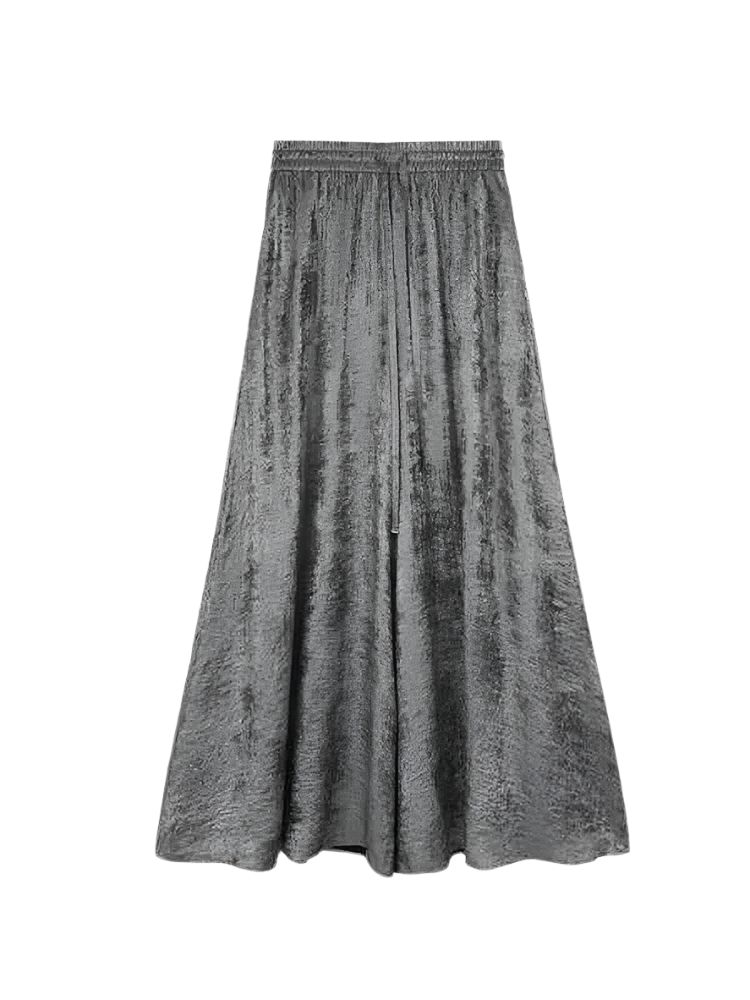 Retro silver niche design wide pants